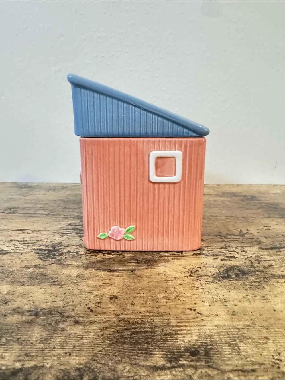 Cottage House Canister Set | Sugar & Tea | Pink & Blue